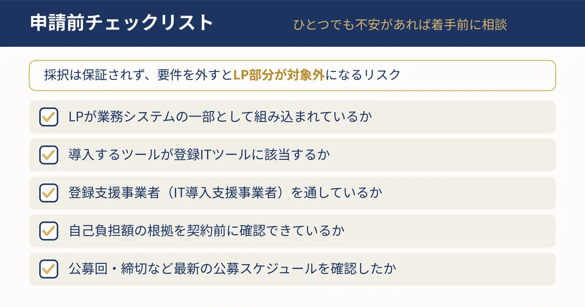 相談から着金までの7ステップを横並びで示した申請フローの手順図